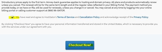 Terms and Condition Privacy Policy Of HostGator