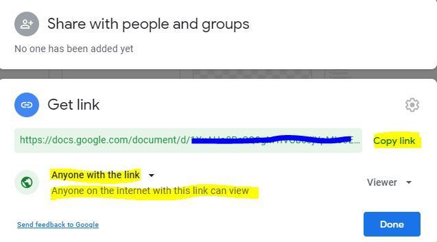How To Get Share Link For Google Docs